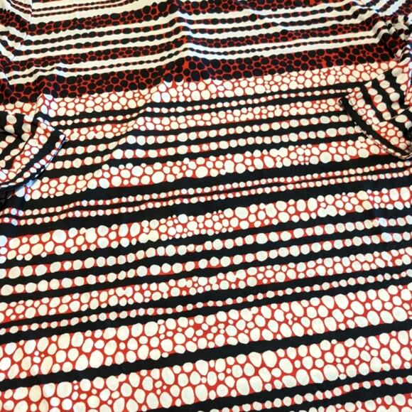 CHICO'S 3 Red Black Dot Career 3/4 Top XL 16 - Picture 10 of 12